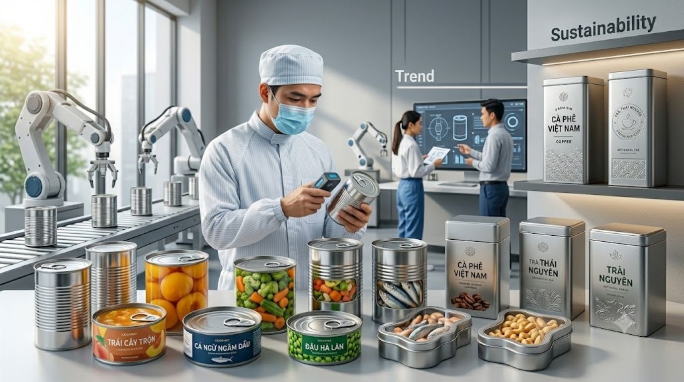Bao Bì Kim Loại Trong Ngành Thực Phẩm: Ưu Điểm Và Xu Hướng Sử Dụng Hiện Nay